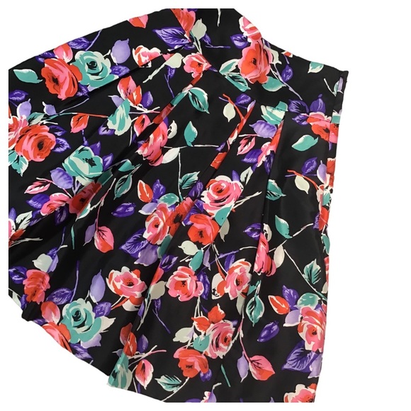 Express Design Studio 100% Silk Box Pleated Skater Skirt - 0 - Picture 4 of 16